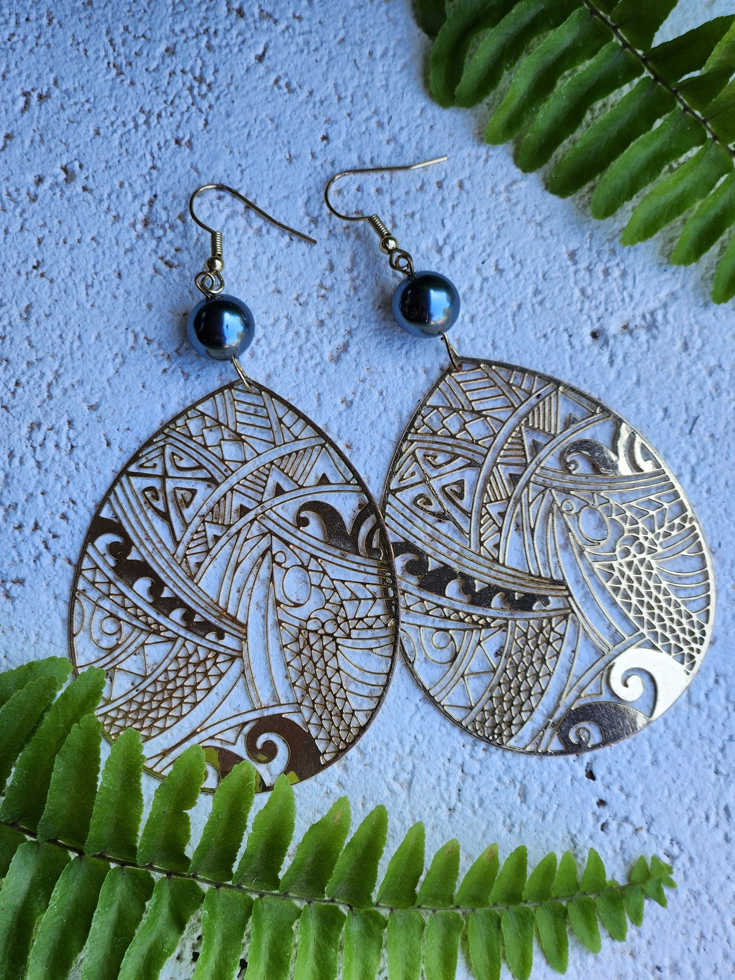 Boucles d'oreilles Poe-Maori Plaqué Or 18K