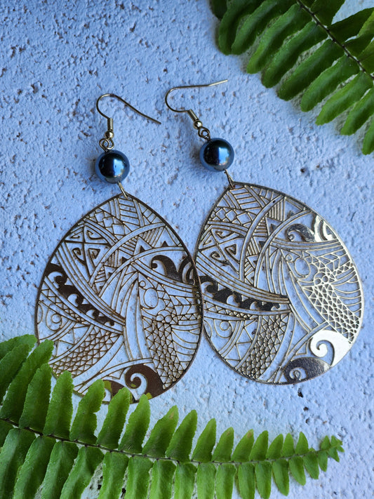 Boucles d'oreilles Poe-Maori Plaqué Or 18K
