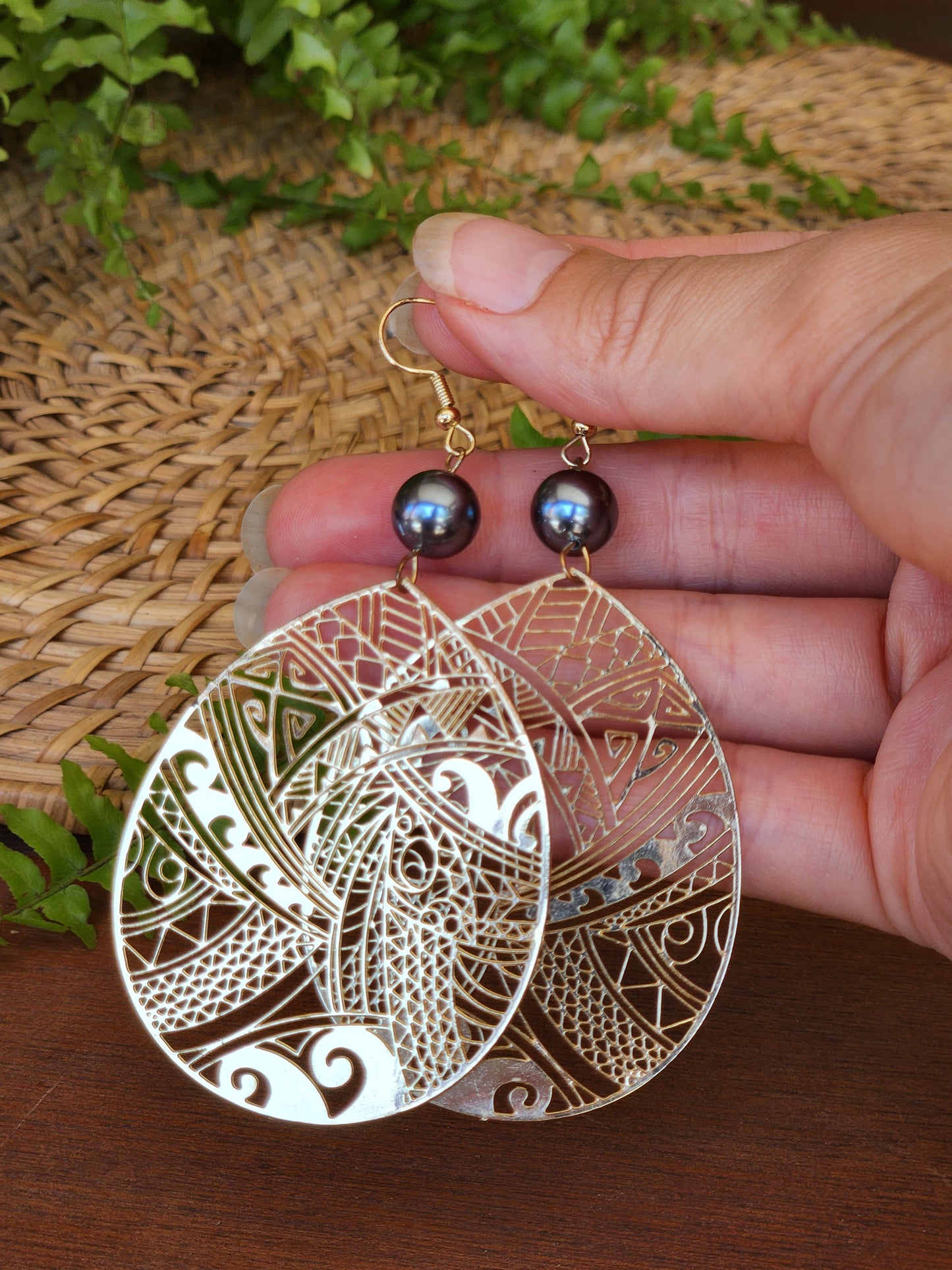 Boucles d'oreilles Poe-Maori Plaqué Or 18K