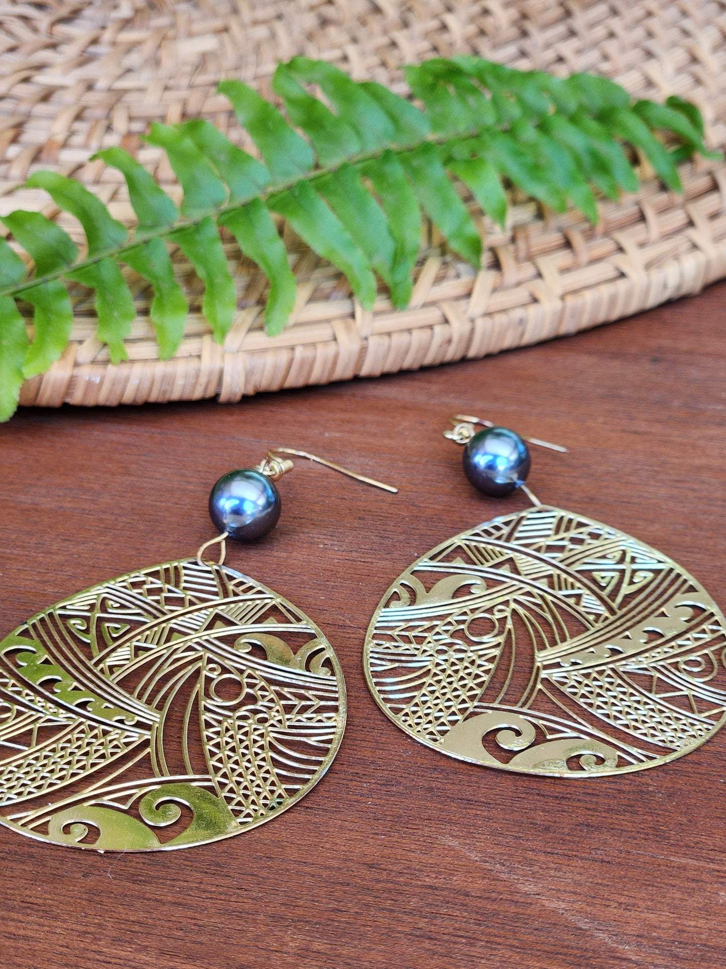 Boucles d'oreilles Poe-Maori Plaqué Or 18K