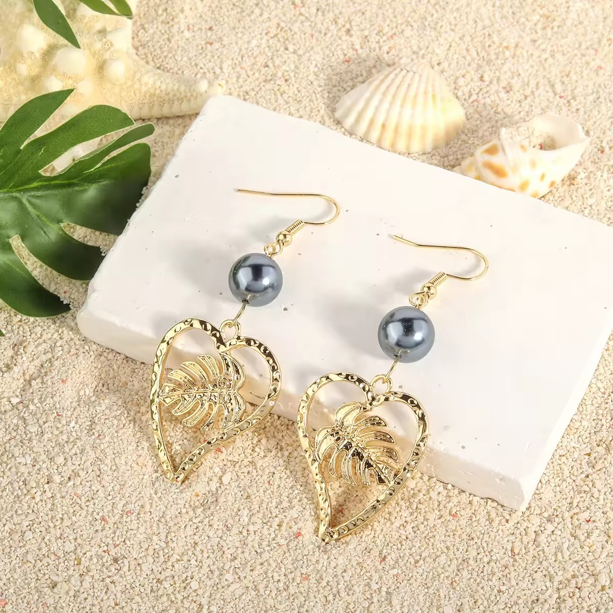 Boucles d'oreilles Poe-Ape Plaqué Or