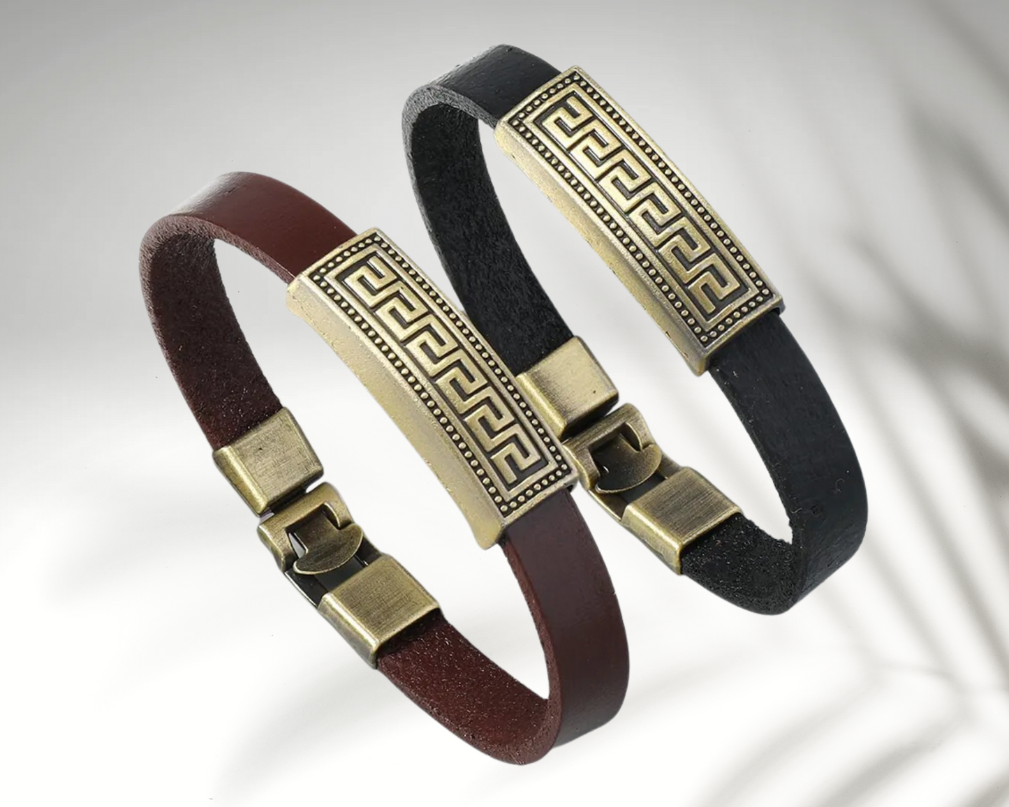 Bracelet en Cuir Maori Noir Tamatoa