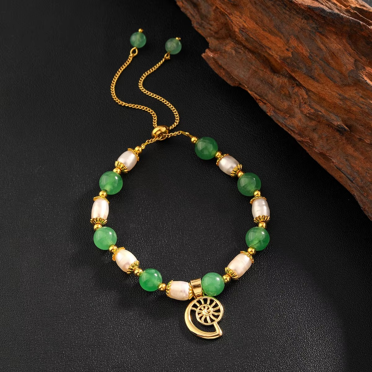 💚Bracelet Perles et Charms Plaqué Or 💚