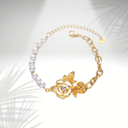 ✨🌹Bracelet Rose Éternelle Plaqué Or🌹✨