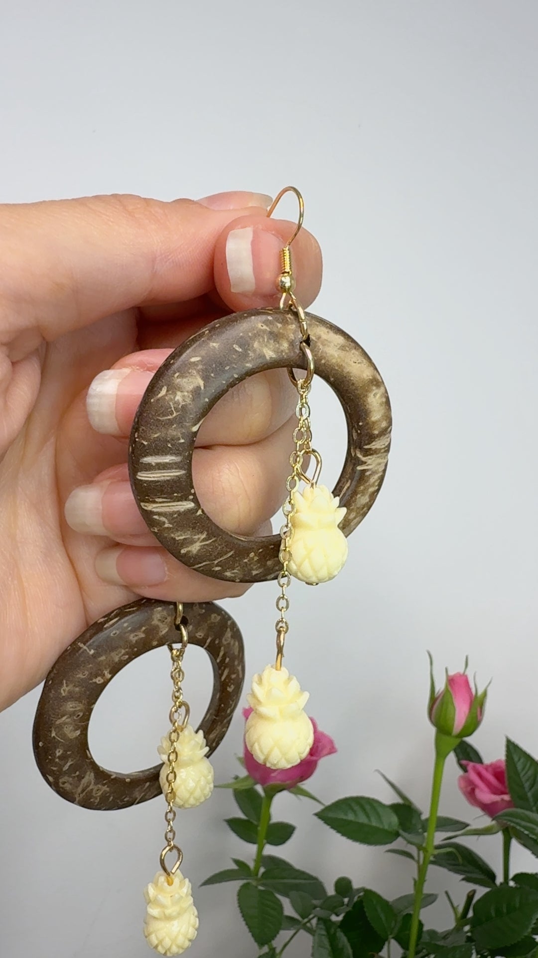 🌿 Boucles d’oreilles Coco Nature – Matière brute, esprit libre