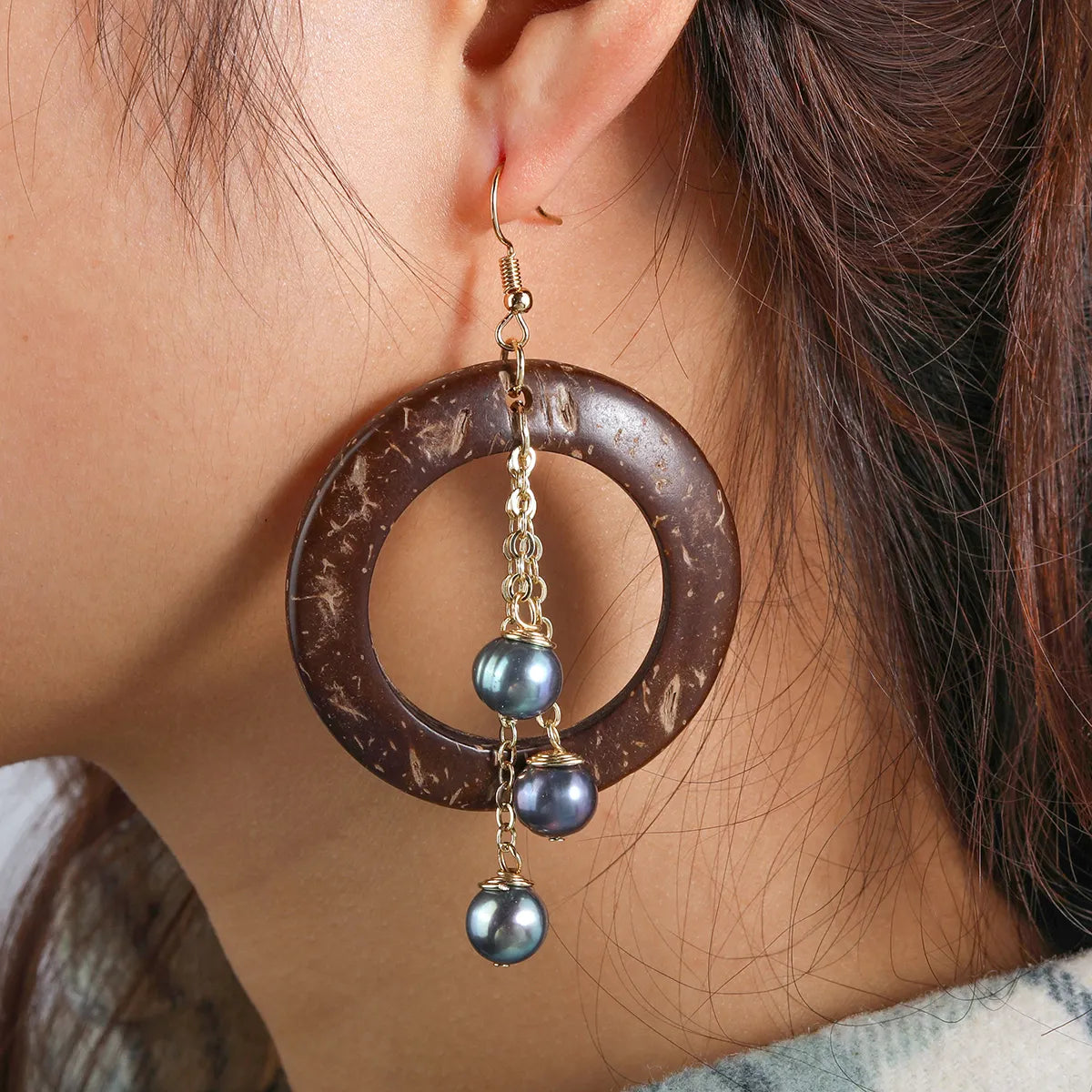 🌿 Boucles d’oreilles Coco Nature – Matière brute, esprit libre