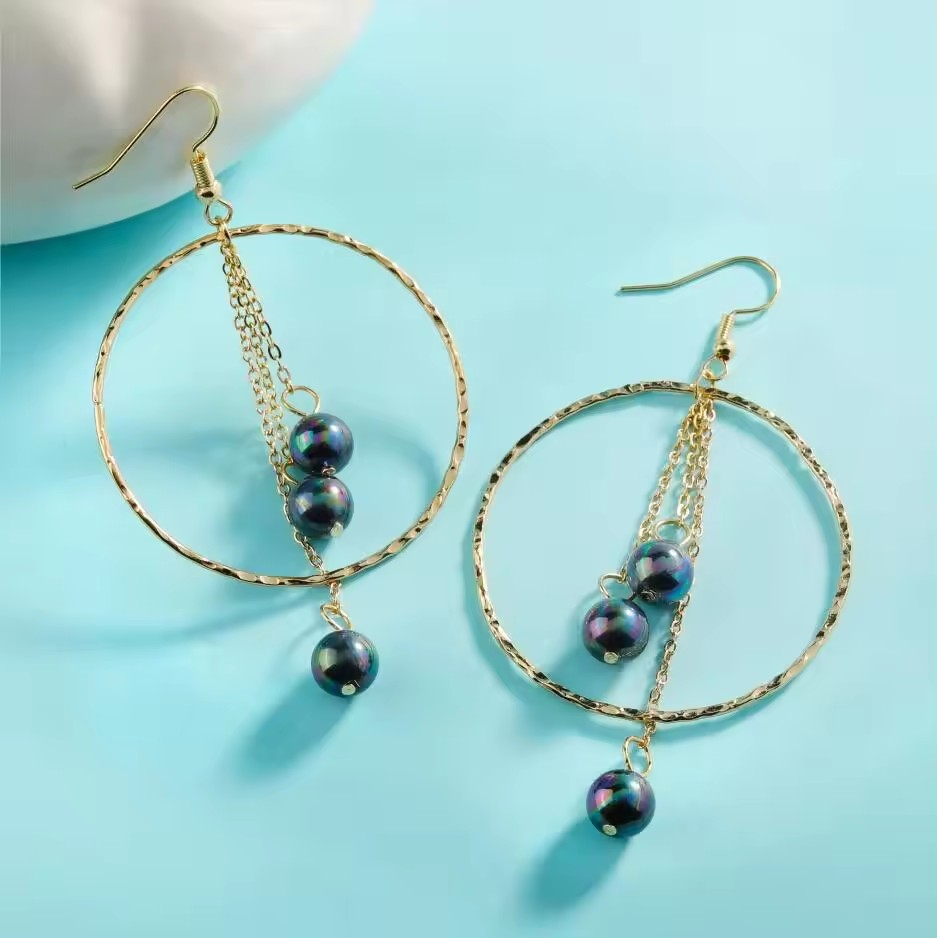 Boucles d'oreilles Poe-Here Plaqué Or 14K