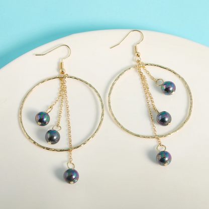 Boucles d'oreilles Poe-Here Plaqué Or 14K